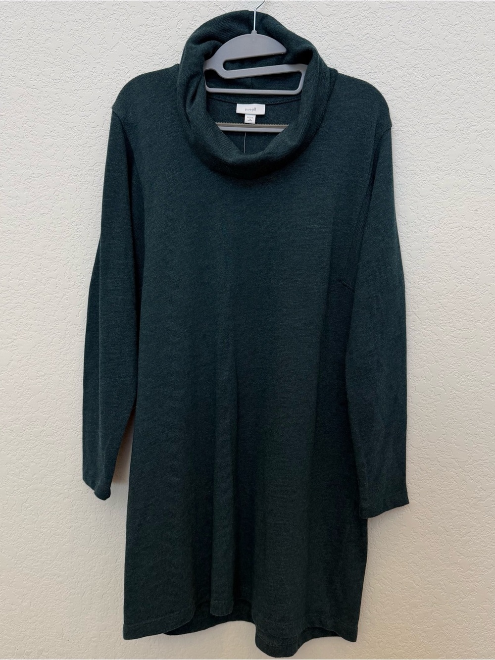 NWT J. Jill Forest Green Cowl Neck Tunic Sweater